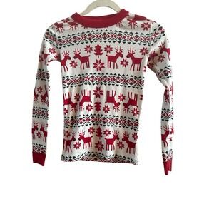 Hanna Anderson Holiday Reindeer Children's Size 10 Organic Cotton Pajama Set